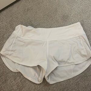 White speed up shorts